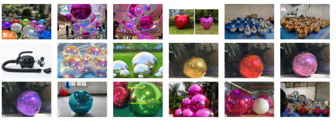 Inflatable Mirror Balloons, Reflective Shiny Balls, Colorful Balloons For Events Decor 0