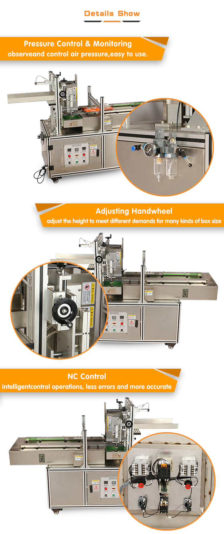 Hot Sale Semi-automatic Small Paper Box Sealing Carton Box Packing Machine