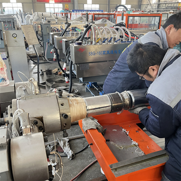 PLC Controlled Single Screw Extruder Machine Double Wall Corrugated Hose Machine