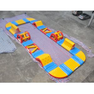 China 20x18meter Floating Inflatable Aquapark Inflatable Water Park Obstacle Courses on sale