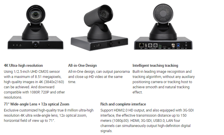 Auto Tracking PTZ Camera HDMI USB SDI IP for Distance Learning or 4K Video Conference Camera