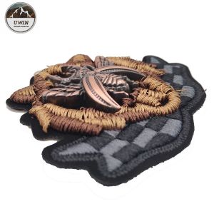 3D Handmade Custom Made Embroidered Patches With Stitch Border Style