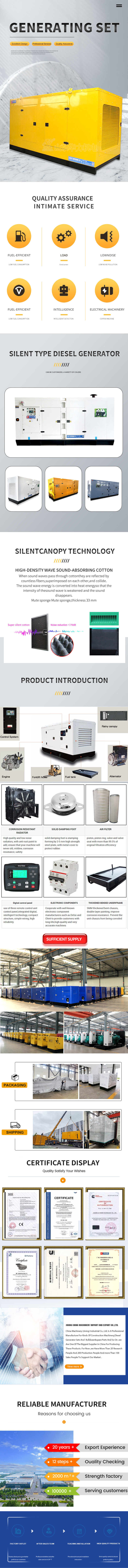 Waterproof Cummins Diesel Power Generators Multifunctional Durable