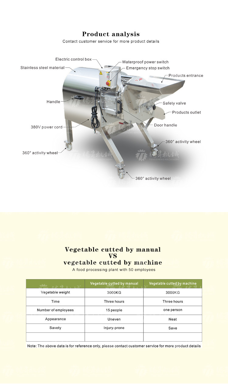1000KG/H Large plant equipment large fruit and vegetable dicing machine aloe dicing machine potato and strawberry dicing