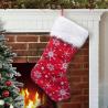 Buy cheap Red White Snow Pattern 21 Inches Christmas Stocking Double Layers Gift Holders from wholesalers