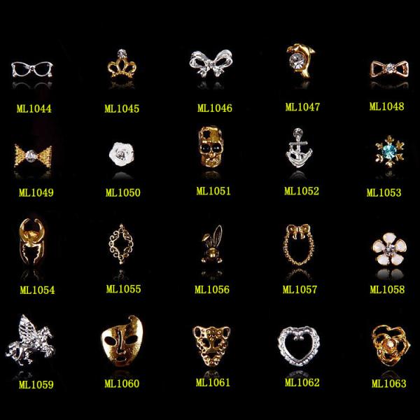 Hot NEW Wholesale Alloy Jewelry 3D Nail Art Jewelry Nail rhinestones Sticker