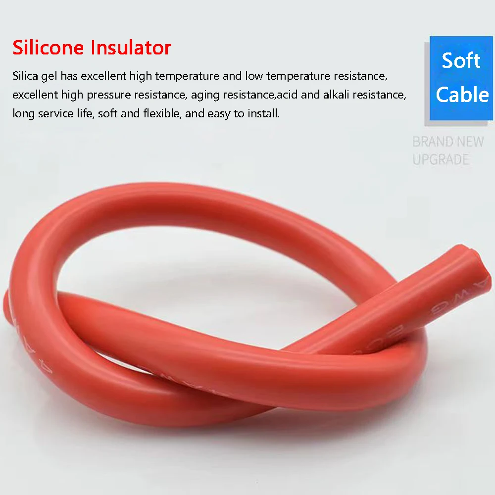 Super Soft Silicone Wire Electric Cable 24 22 20 18 16 14 12 10 8 6 4 2 0 AWG Flexible Car Tin Plated Copper Wires