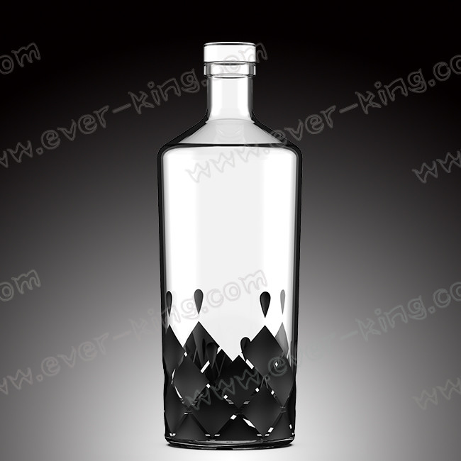 750ml Clear Empty Crystal Glass Bottle For Spirits Liquor
