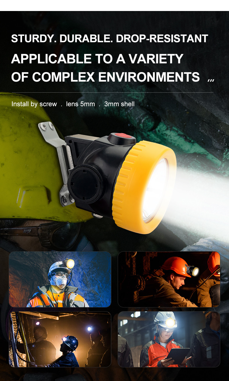 2200mAH LED Miner Safety Lamp Headlight 4000lux Lamp With Charger