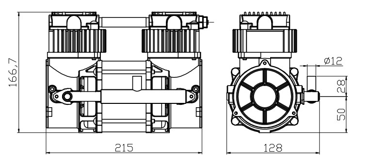 Portable Medical Oilless Air Compressors Vacuum 140 Kpa With Piston