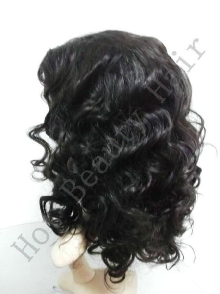 Curly Glueless Front Lace Wigs Human Hair Brown 12" - 28" Grade 5A