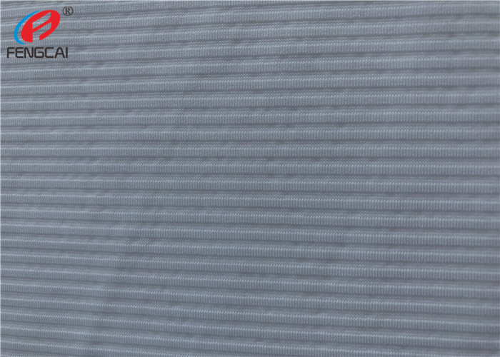 Anti Pilling Stripe 86 Nylon 14 Lycra Fabric Sportswear Material For Trousers