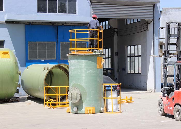 Cylindrical Vertical Frp Grp Chemical Tank CE Double Wall Frp Tanks