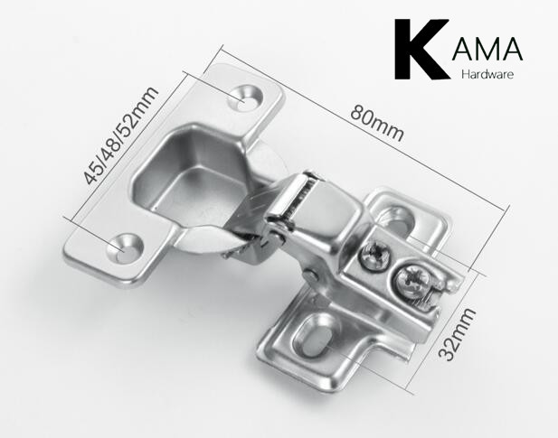 Self closing Clip-on Hydraulic Hinge Half Over Lay Cold-rolled steel Nickel plated