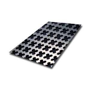  Customized Perforated Stainless Steel Sheet With Cloverleaf Pattern Manufactures