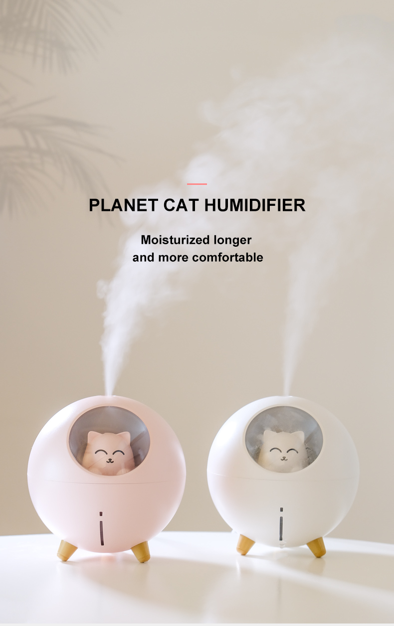 Homefish OEM Hava Nemlendirici 220ml Water Tank Capacity Luftbefeuchter Colorful Night Light Mini Umidificador Humidifier