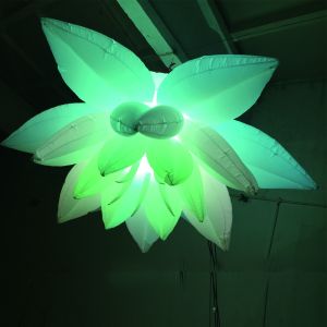 Attractive lighting inflatable planets /inflatable PVC LED hanging full printing