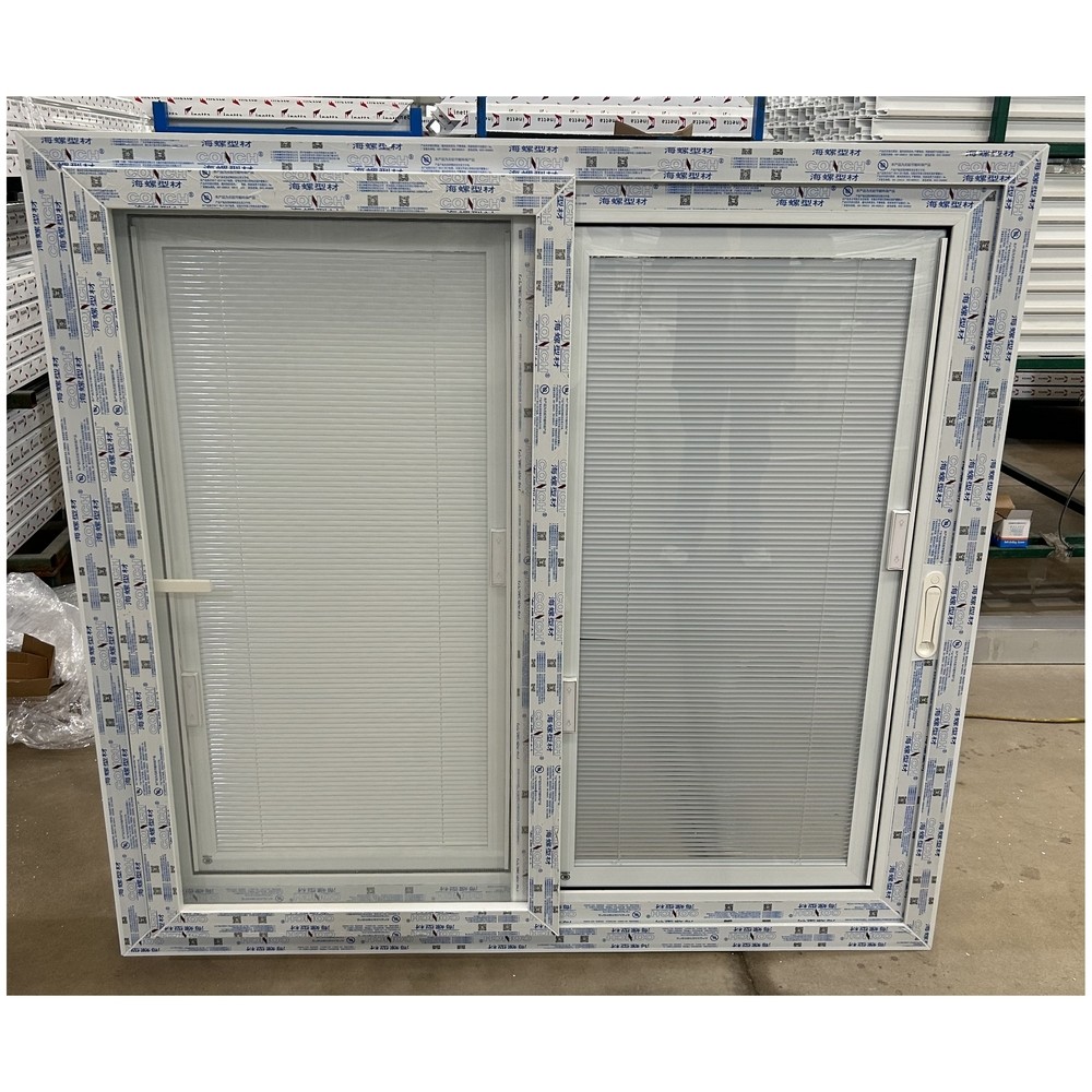 European Style Horizontal PVC Sliding Window Hurricane Proof Glass Windows