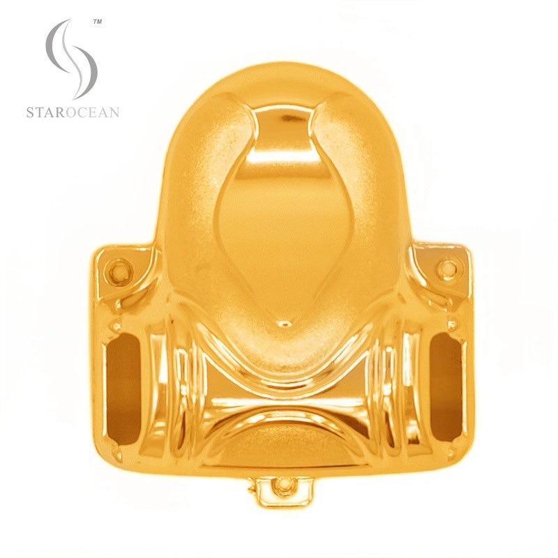 Customized Gold PP Electroplated Coffin Corner Funeral Hardware Decoration 5#G