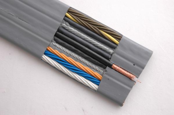 Flat Traveling TV Cable for Elevator with CE certificate TVVBPG 36*0.75+2*2P*0