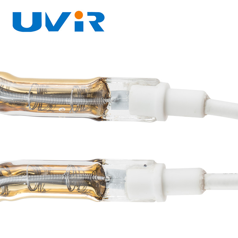 55-575V Input Voltage Clear Quartz Tube Shortwave Infrared Lamps with Gold Reflector