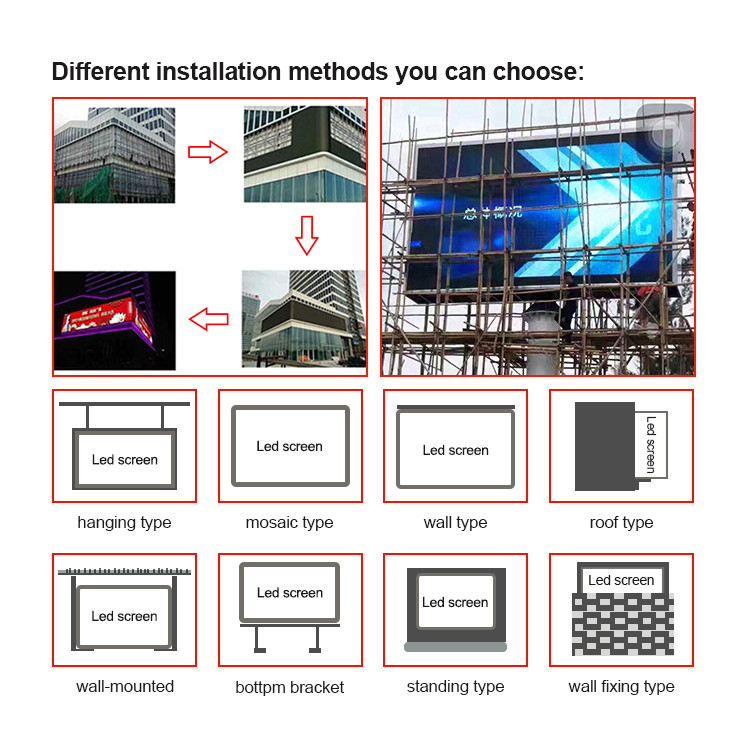 Flexible Mounting P8 Outdoor Led Advertising Display