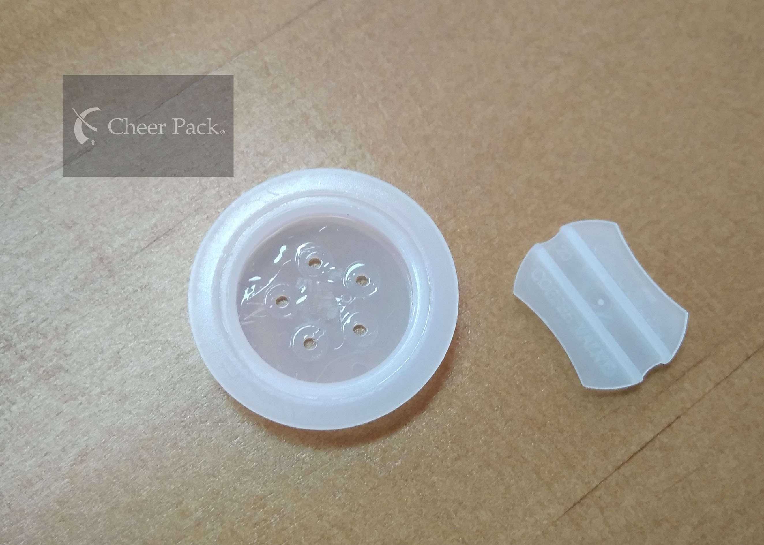 Plastic One Way Degassing Valve Five Holes 23mm Dia For Coffee Bean Bag