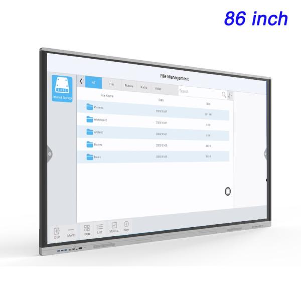 86" Smart Electronic Board UHD All In One Interactive Whiteboard For LT Meeting