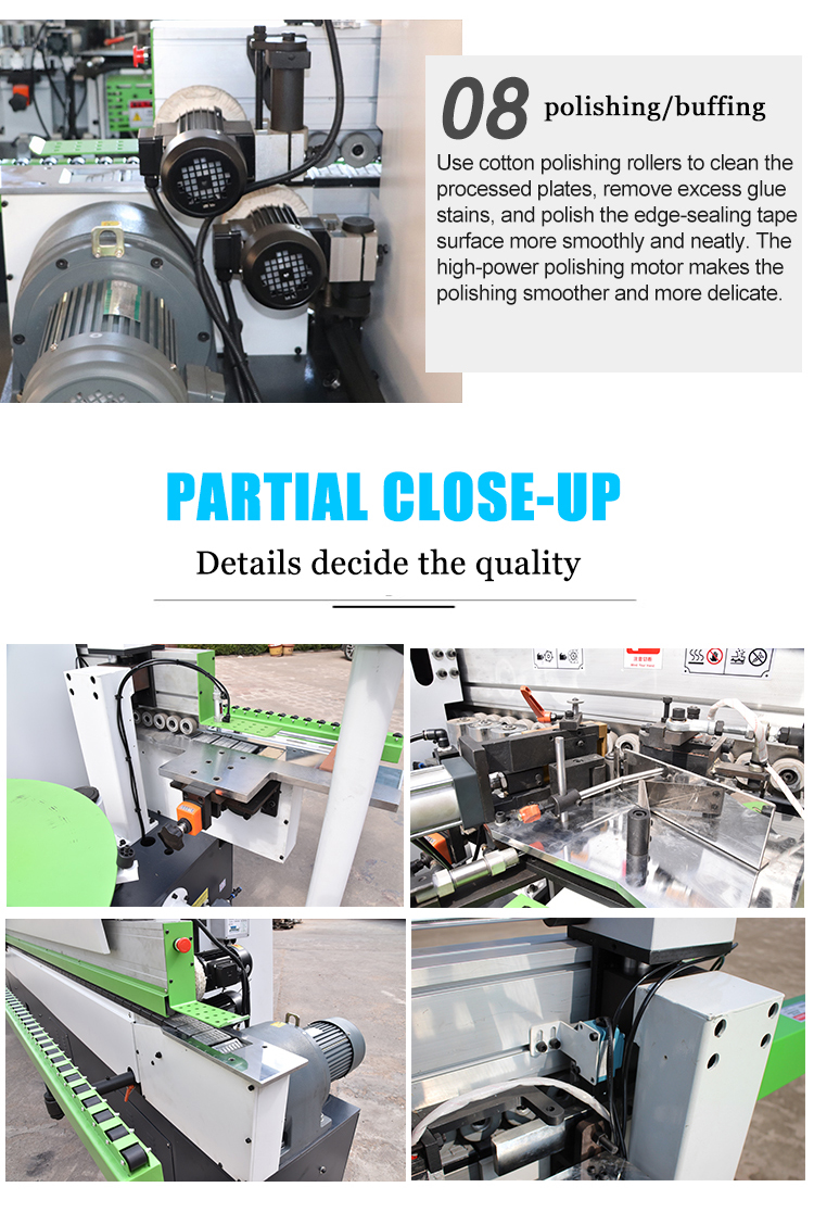 Customizable Edge Banding Machine No Glue Mark Auto Edgebander for Panel Length ≥120mm