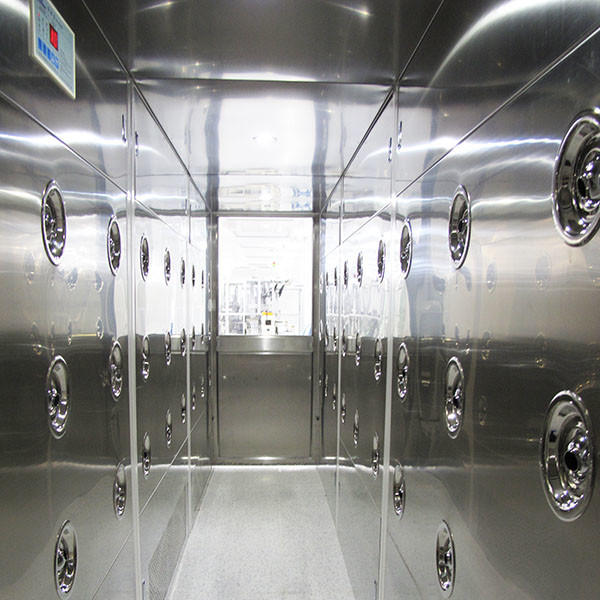 90 Degree Turn Personnel Air Shower Tunnel , Clean Room Equipments With Painted Steel Material