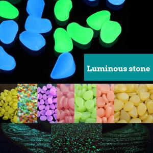  Colorful Glow In The Dark Garden Pebbles For Home Garden Decoration Luminous Stone Manufactures