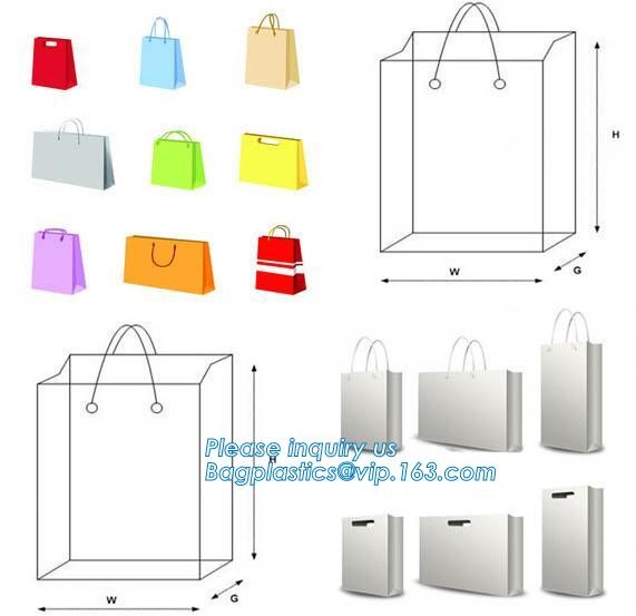 Flower carrier bag with different color customized pot plants kraft paper bag with handle,stamping logo fancy paper flow
