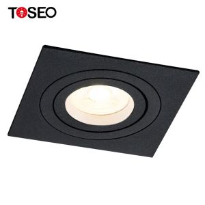 China Office Led Square 92mm Recessed Downlight Fixtures Adjustable Gu10 Spotlight on sale