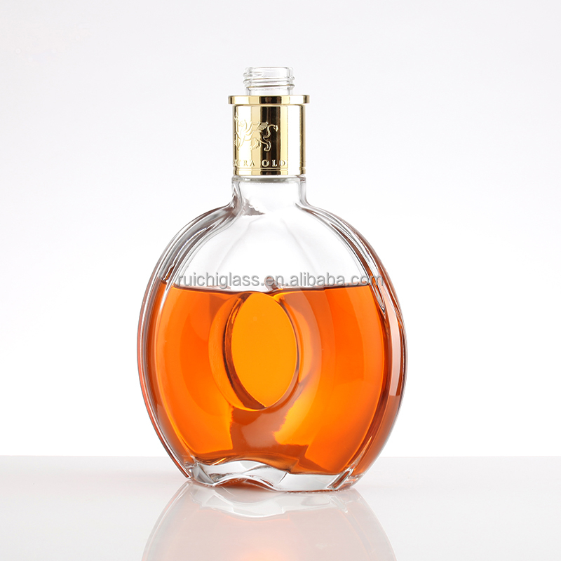Customized Sealing Type 700ml Glass Bottle for XO Brandy and Whisky Customized Design