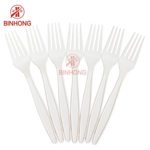  Environmentally Degradable 16cm Disposable Wooden Fork Manufactures