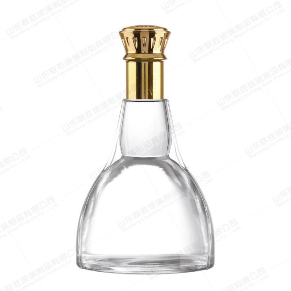 750ml Clear Glass Bottle for Brandy Gin Rum Tequila Vodka Healthy Lead-free