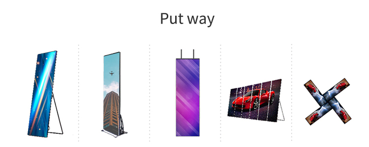 P2 P3 P4 Digital LED Advertising Panel Floor Standing LED Screen Poster