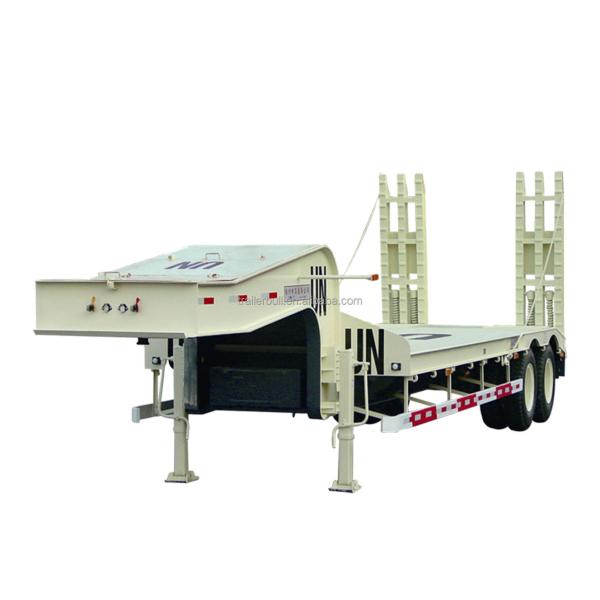 Dual Circuit WABCO Brake 13m FGN Low Bed Truck Semi Trailer for Excavator