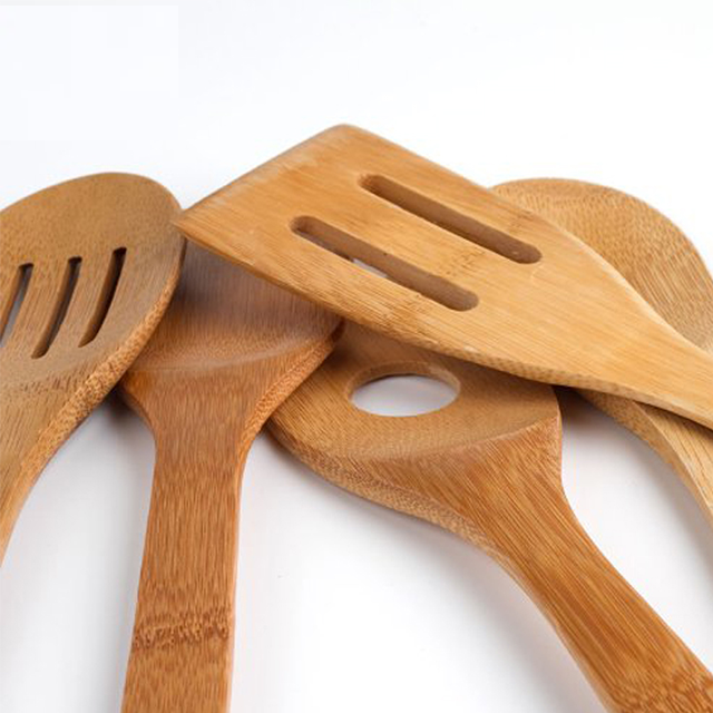 5pcs Organic Kitchenware Bamboo Spatula Set For Cooking OEM