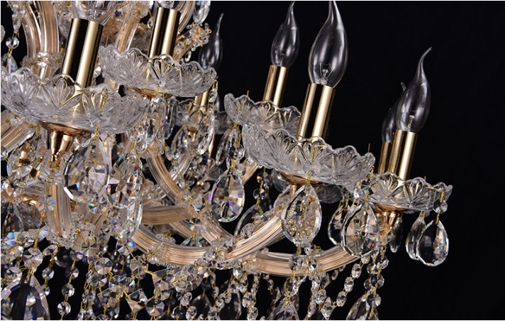 LED E14 Ceiling Crystal Candle Chandelier Lamp Waterproof Dirt Resistant