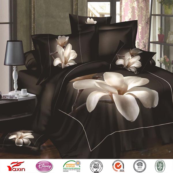 fashion Quilts Quirky 3D flower rose Bedding and Quilt Cover Sets，3D bed cover+3D pillow s
