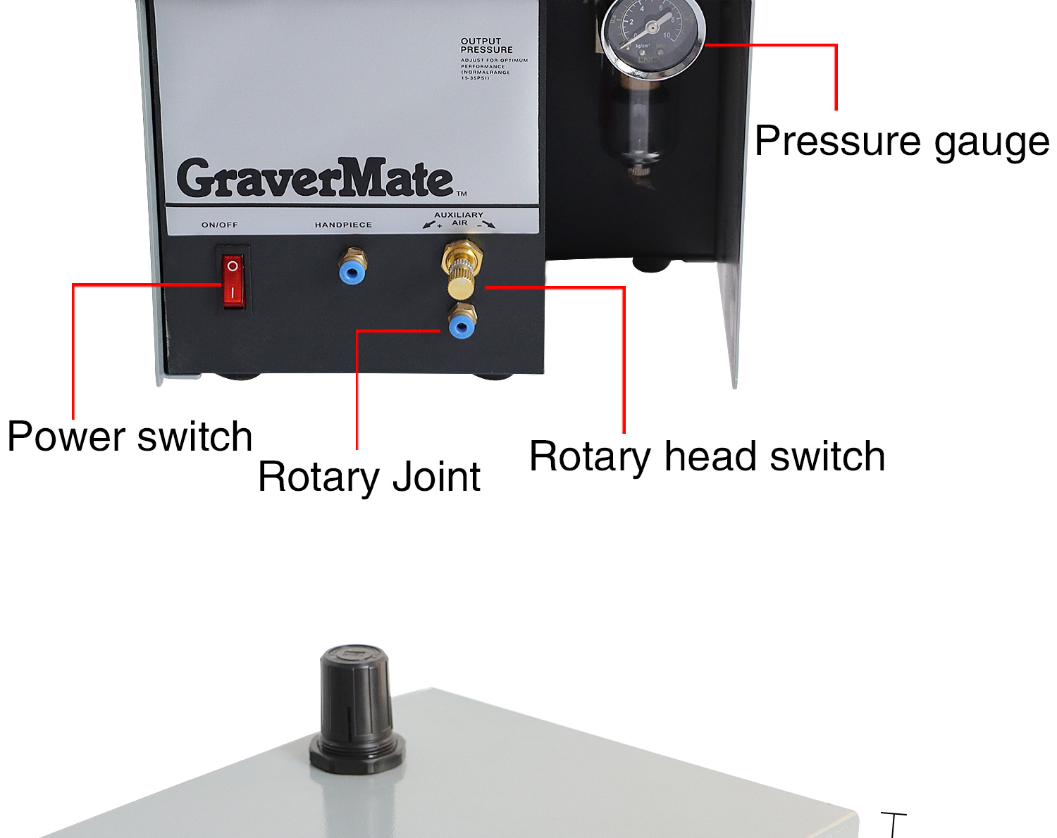 Pneumatic 1400 RPM 60Hz 80W Jewelry Engraving Machine For Bracelet Ring Gold Graver