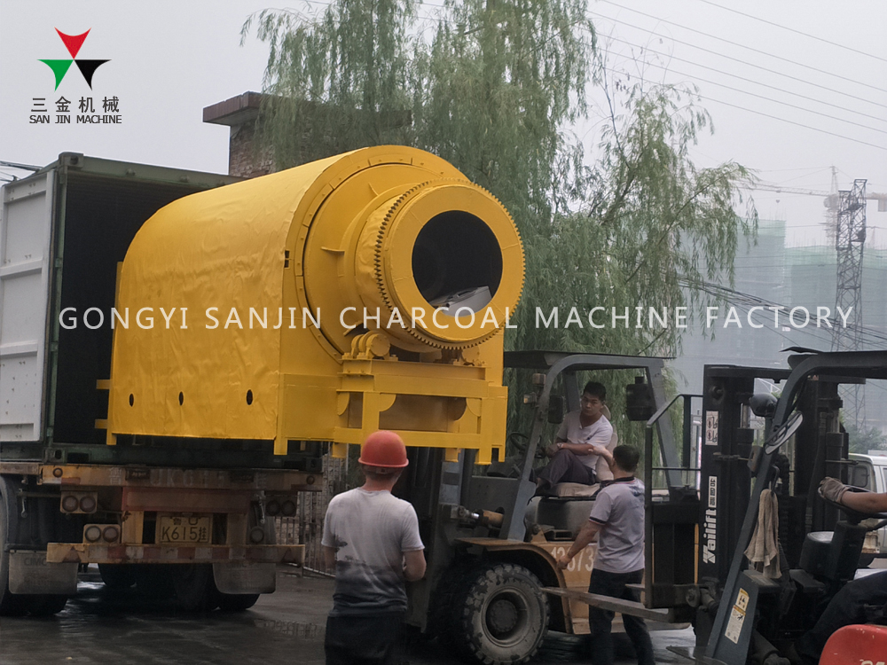10CBM 15kw Rice Husk Continuous Carbonization Furnace