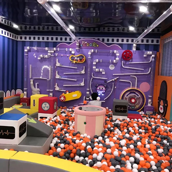 Indoor Playground Equipment Wall Panel Smooth Finish Modern Style