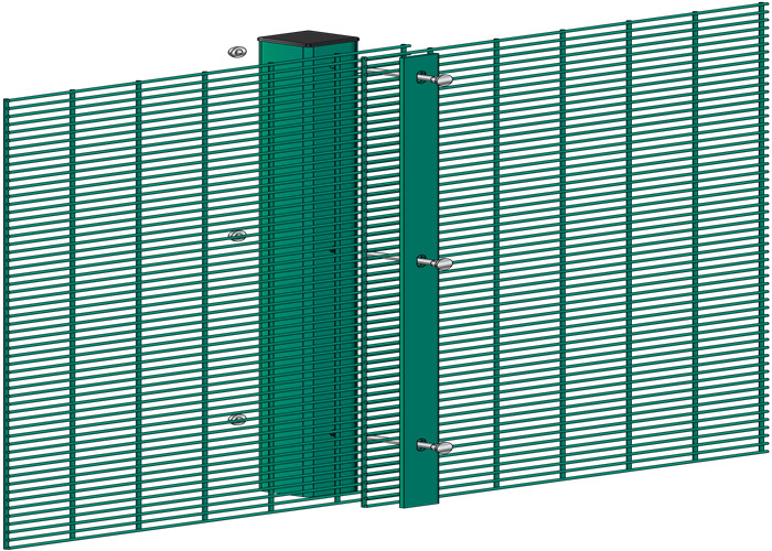 Galvanized 358 Security Fencing Clear View Anti Theft Welded Wire Mesh Panels