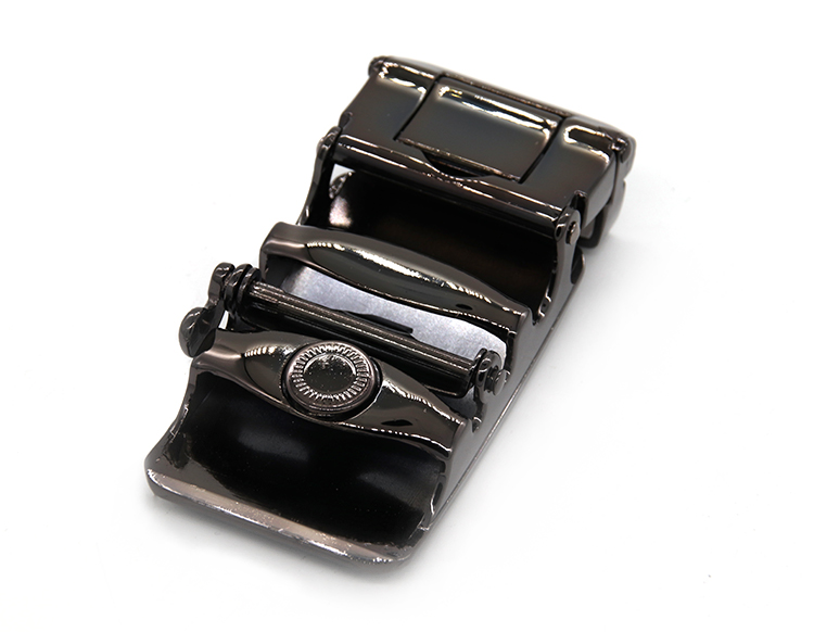 Black Custom Metal Belt Buckle , Zinc Alloy Auto Lock Belt Buckle
