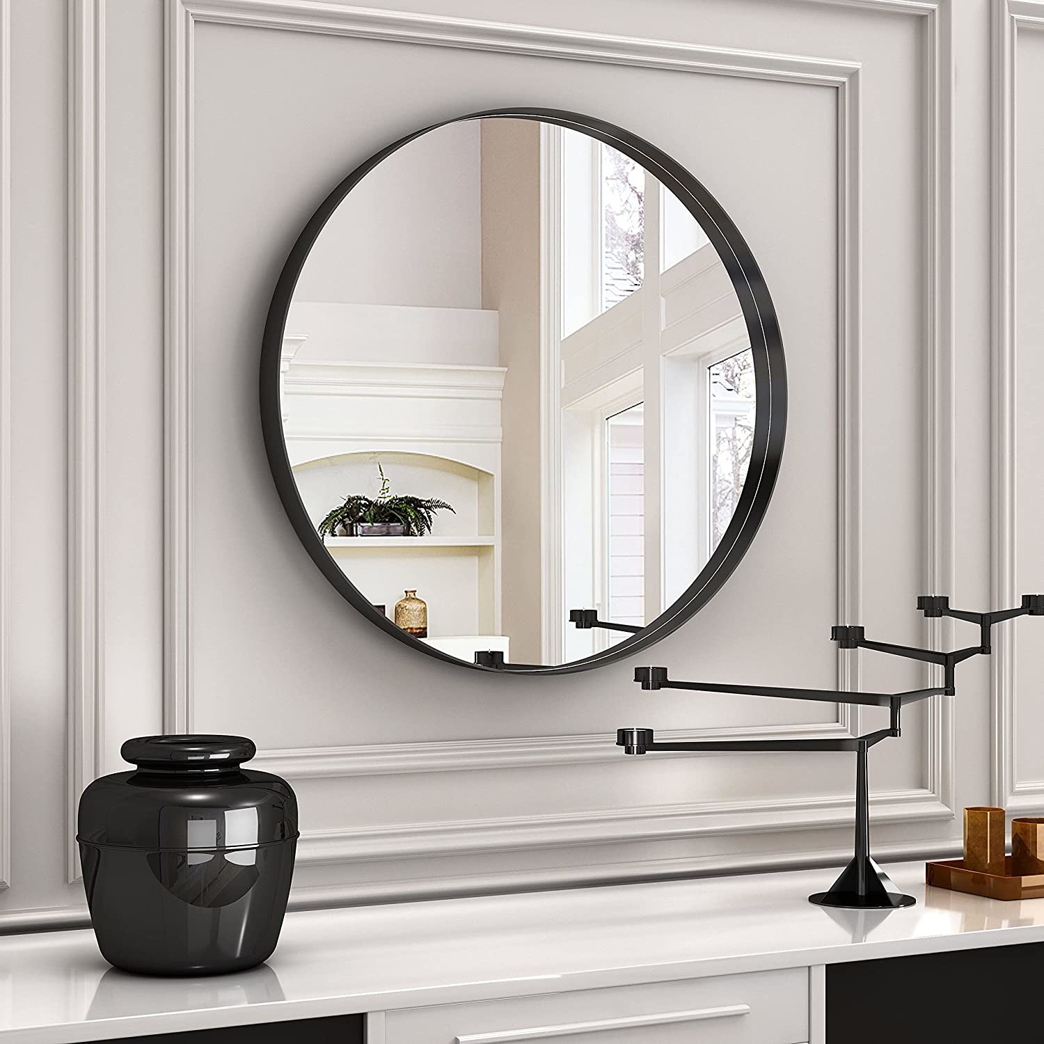 Round Wall Extrusion Aluminium Mirror Frame For Bathrooms Decoration