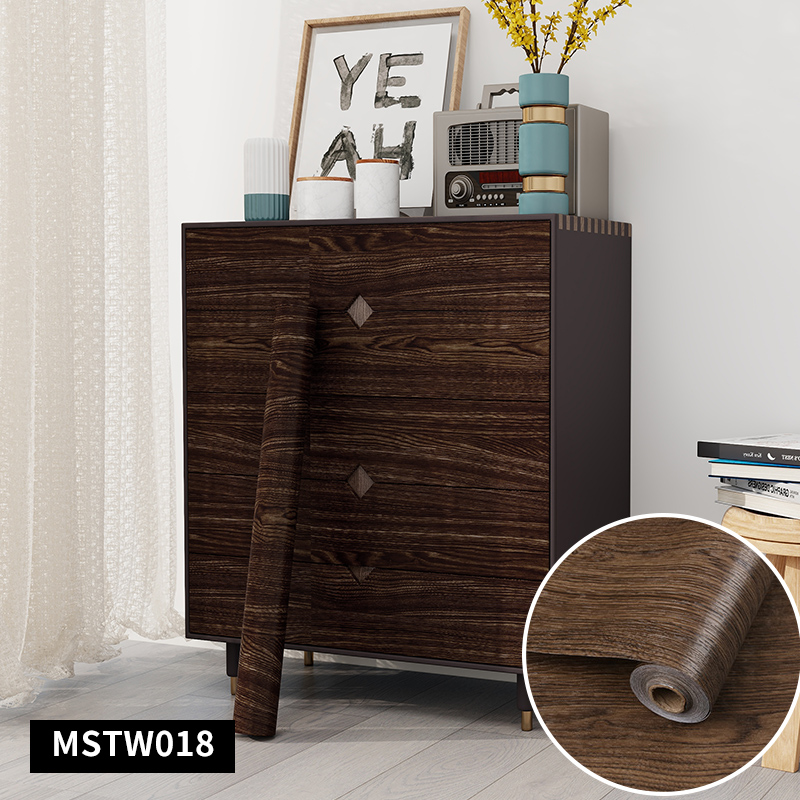0.6*10m Wood Grain Removable Wallpaper Interior Self Adhesive Wall Covering