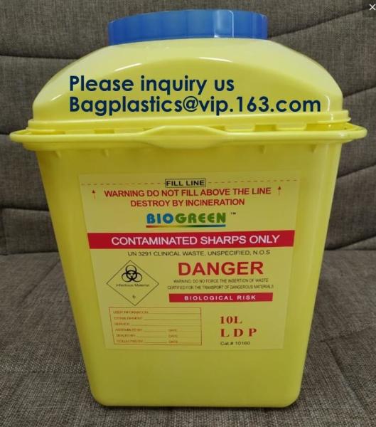 OEM 3l 5l 10l 12l 21l 22l yellow hospital biohazard medical needle disposal