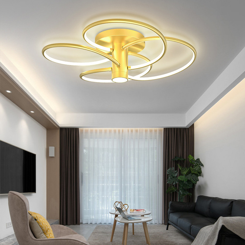 Modern Windmill Ceiling Lights Bedroom Minimalist Living Room black and gold ceiling light(WH-MA-256)